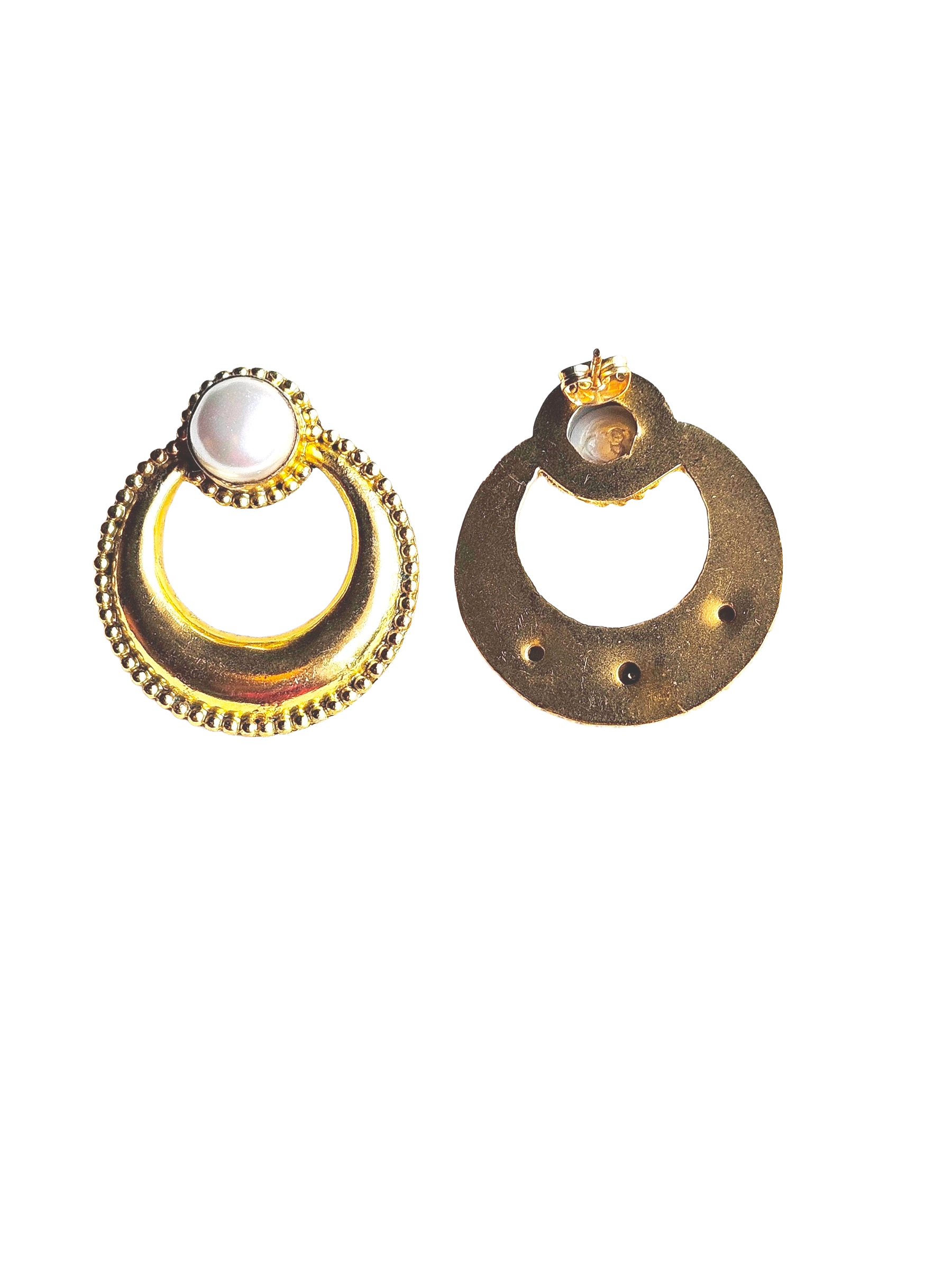 Awesome Gold plated Semi Precious Stone Cute designer Statement Earrings