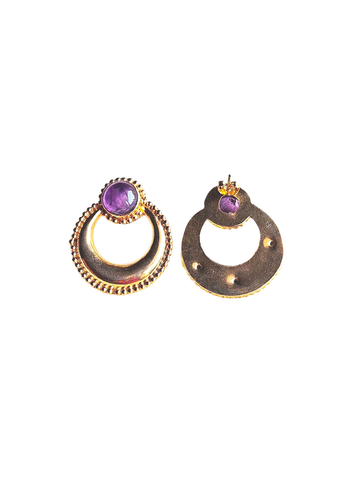 Awesome Gold plated Semi Precious Stone Cute designer Statement Earrings