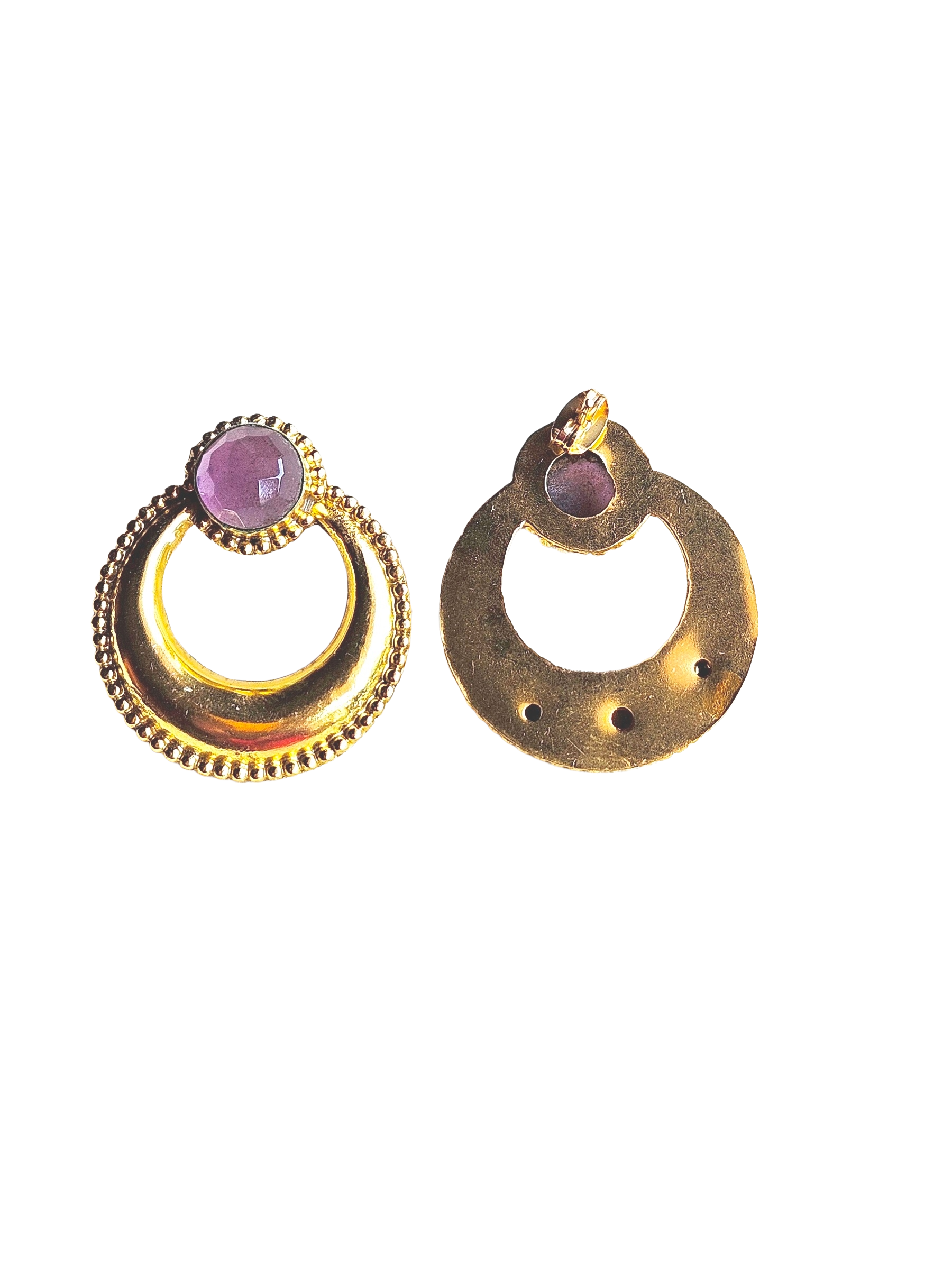 Awesome Gold plated Semi Precious Stone Cute designer Statement Earrings