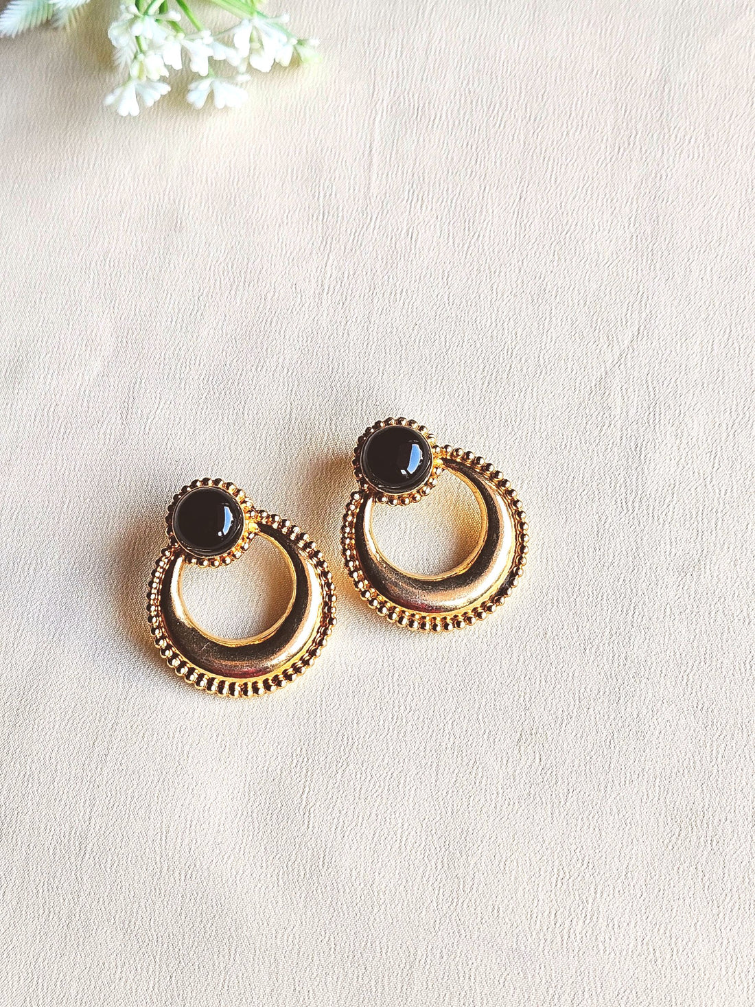 Awesome Gold plated Semi Precious Stone Cute designer Statement Earrings