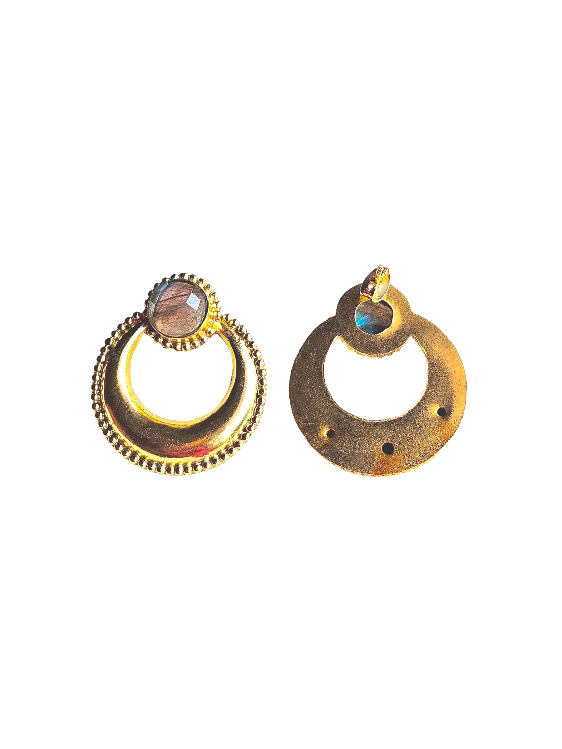 Awesome Gold plated Semi Precious Stone Cute designer Statement Earrings