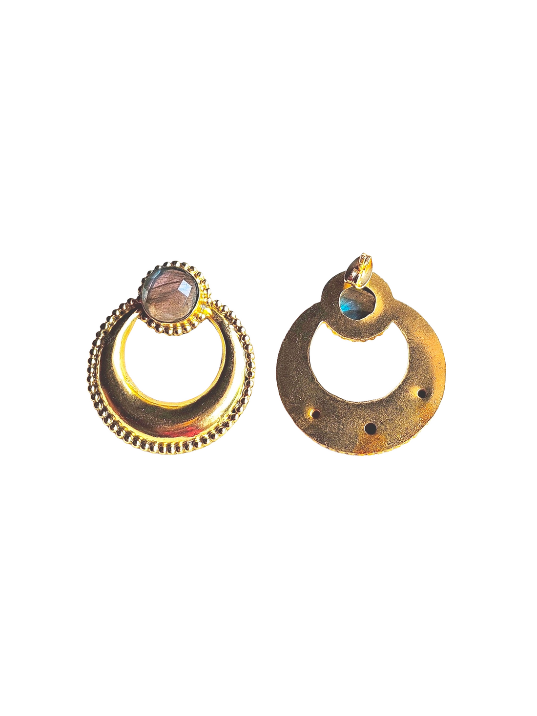 Awesome Gold plated Semi Precious Stone Cute designer Statement Earrings