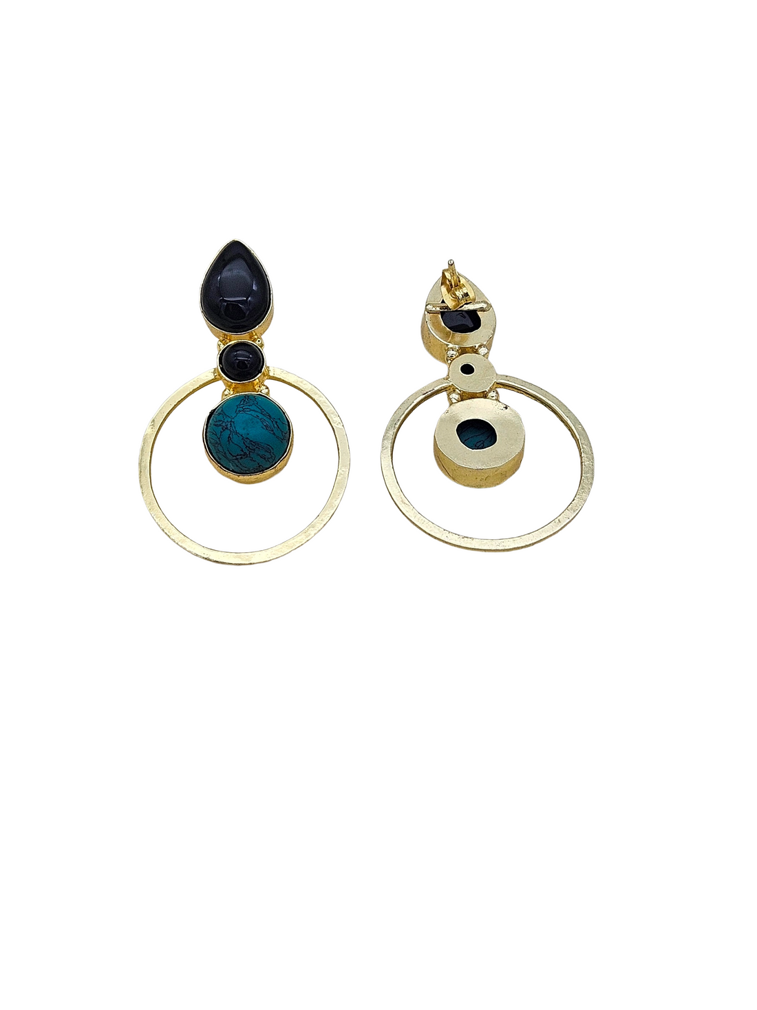Amazing Gold plated Semi Precious Stone attractive designer Costume Statement Earrings