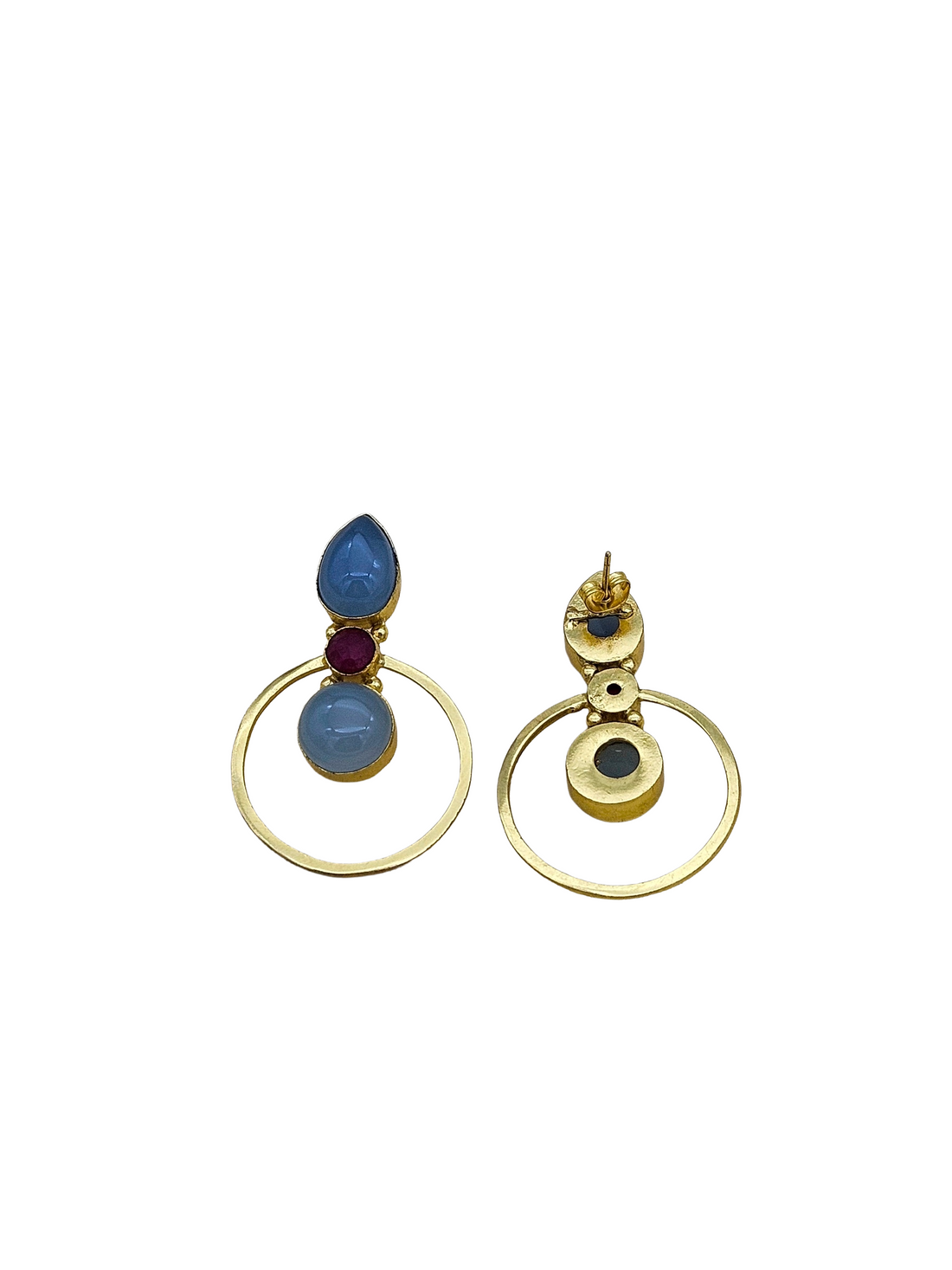 Amazing Gold plated Semi Precious Stone attractive designer Costume Statement Earrings