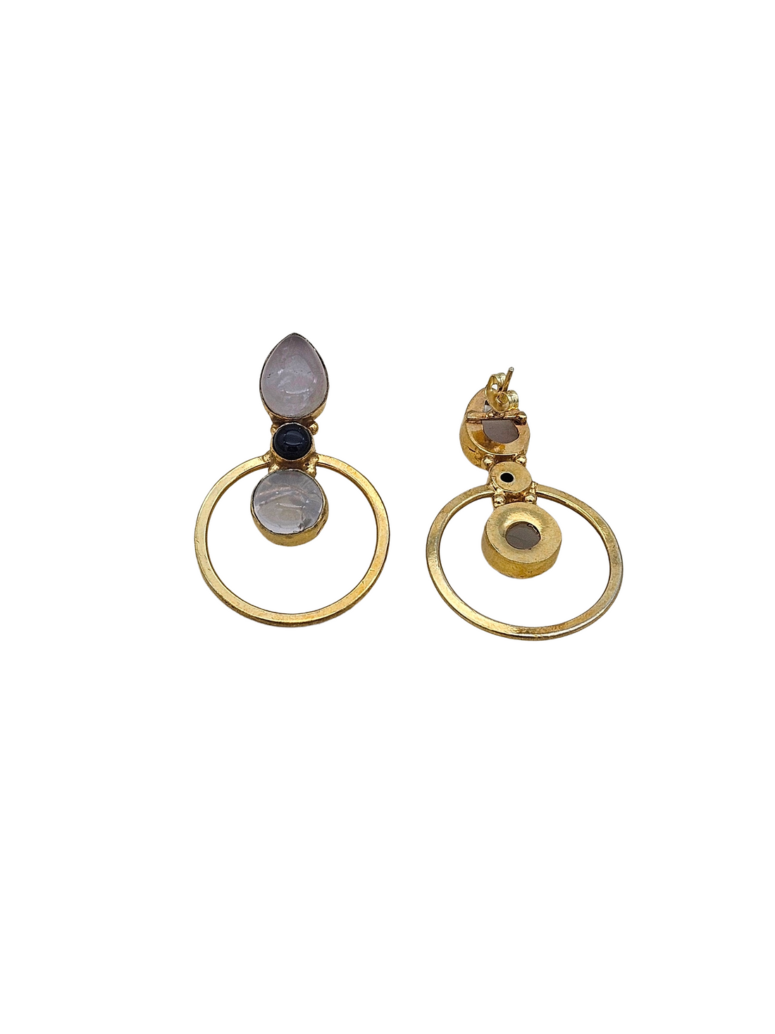 Amazing Gold plated Semi Precious Stone attractive designer Costume Statement Earrings