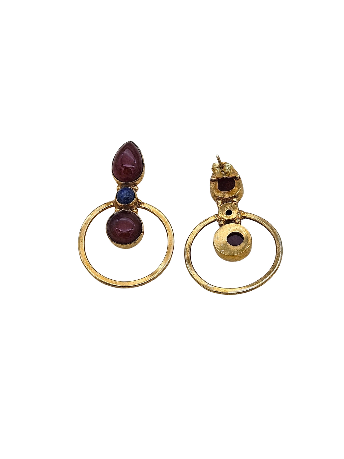 Amazing Gold plated Semi Precious Stone attractive designer Costume Statement Earrings