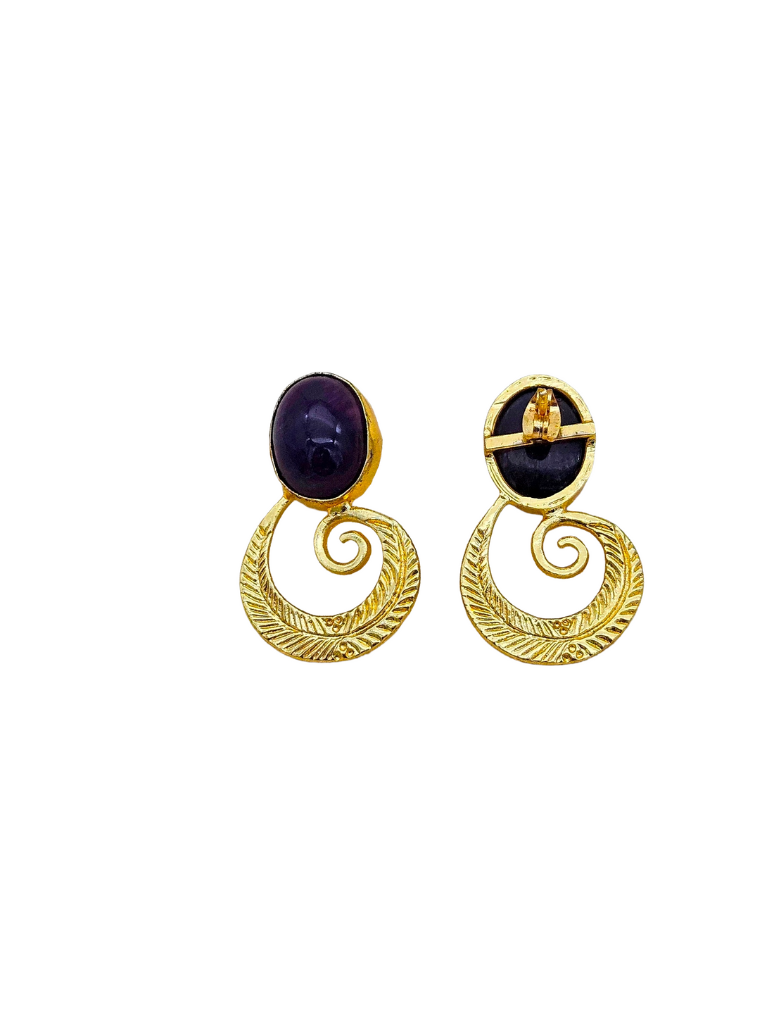 Awesome Gold plated Semi Precious Stone attractive designer Costume Statement Earrings