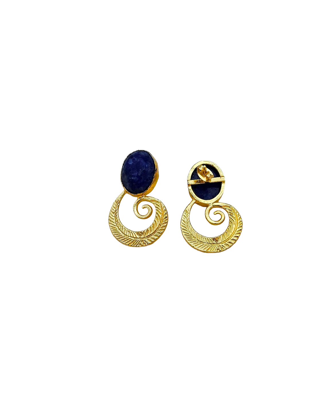 Awesome Gold plated Semi Precious Stone attractive designer Costume Statement Earrings