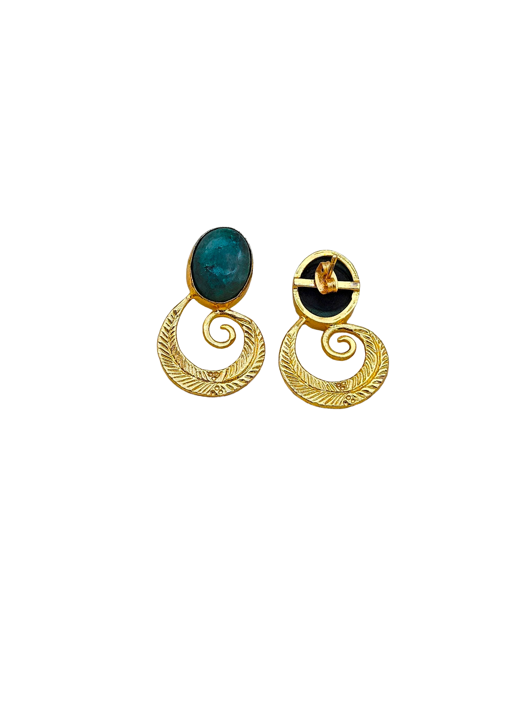 Awesome Gold plated Semi Precious Stone attractive designer Costume Statement Earrings