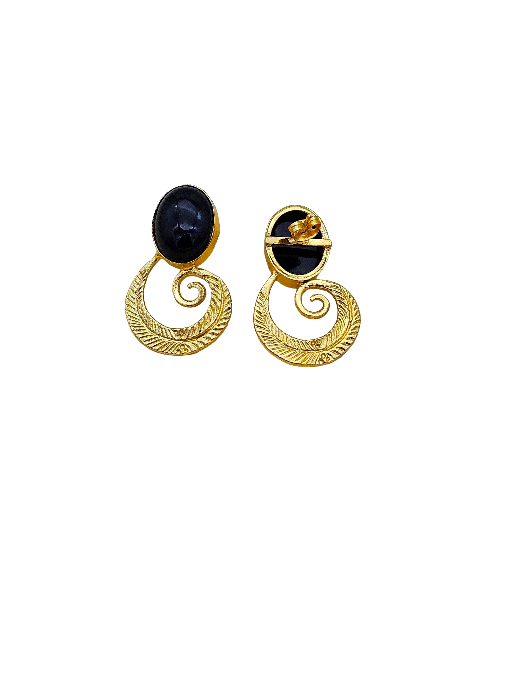 Awesome Gold plated Semi Precious Stone attractive designer Costume Statement Earrings