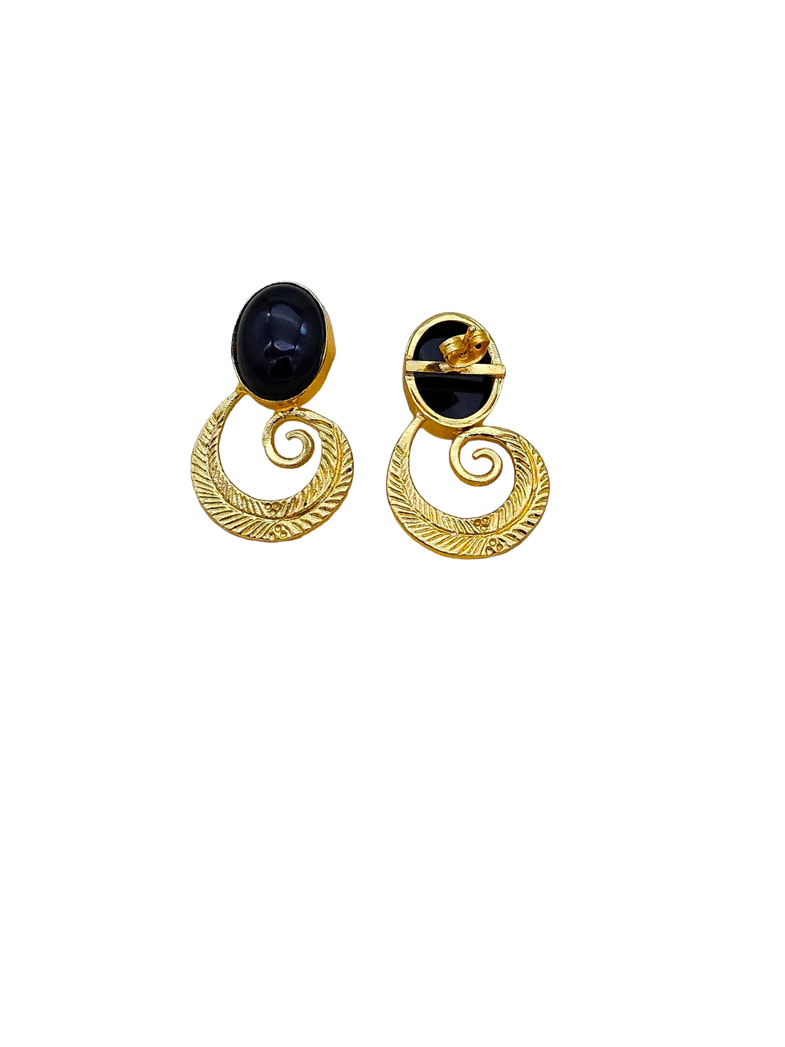 Awesome Gold plated Semi Precious Stone attractive designer Costume Statement Earrings
