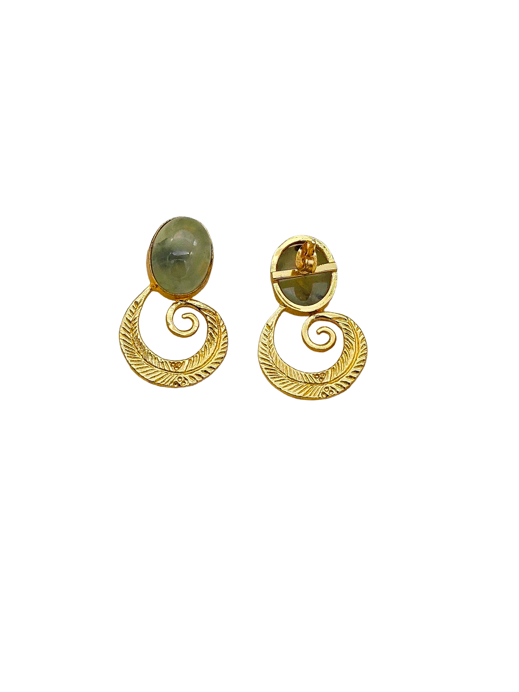 Awesome Gold plated Semi Precious Stone attractive designer Costume Statement Earrings