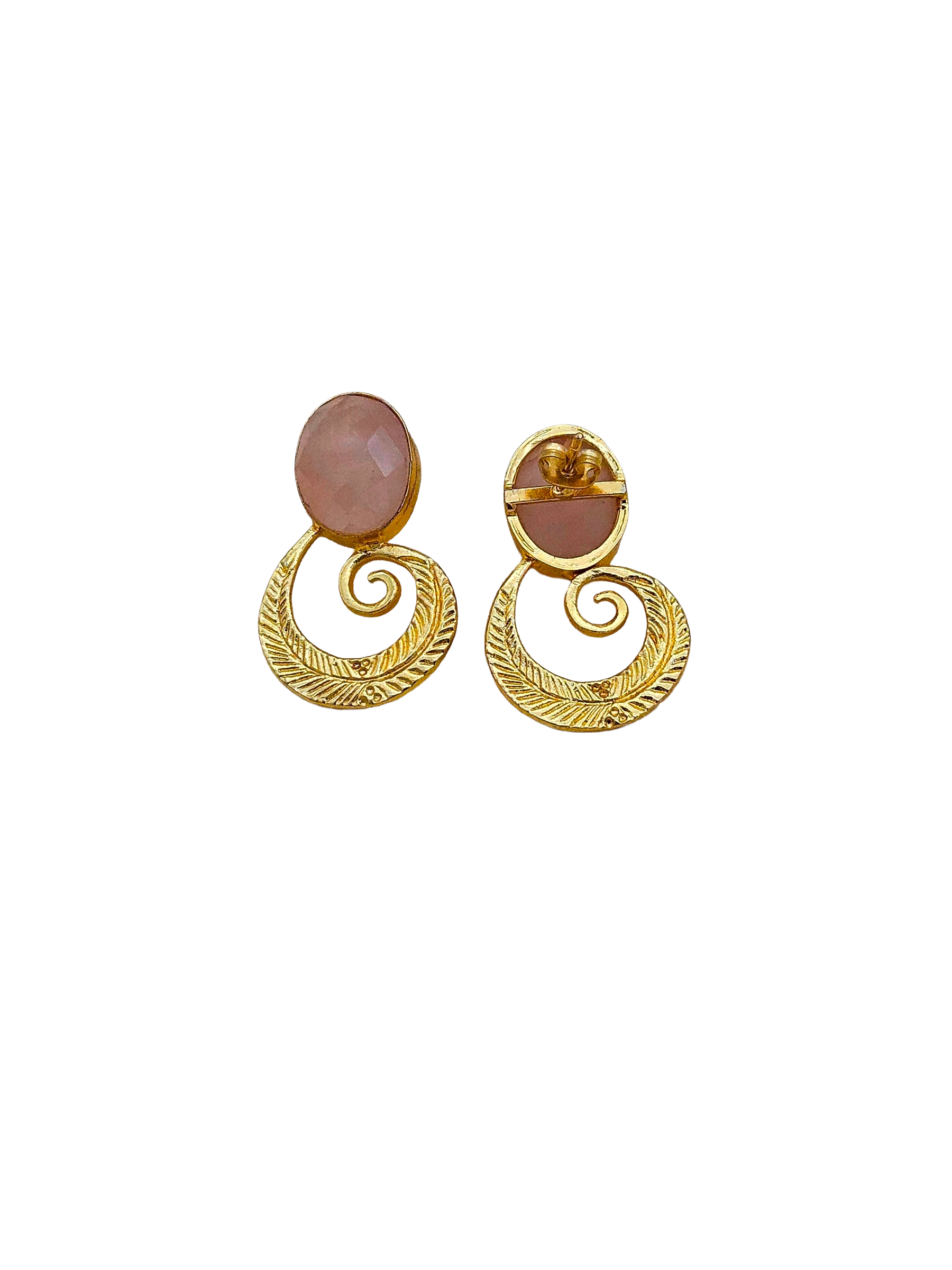 Awesome Gold plated Semi Precious Stone attractive designer Costume Statement Earrings