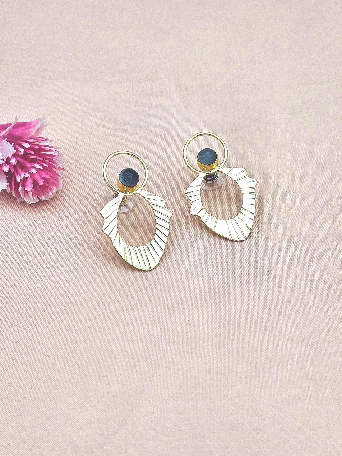 Awesome Gold plated Chalcedony Stone light Weight charming Designer Statement Earrings