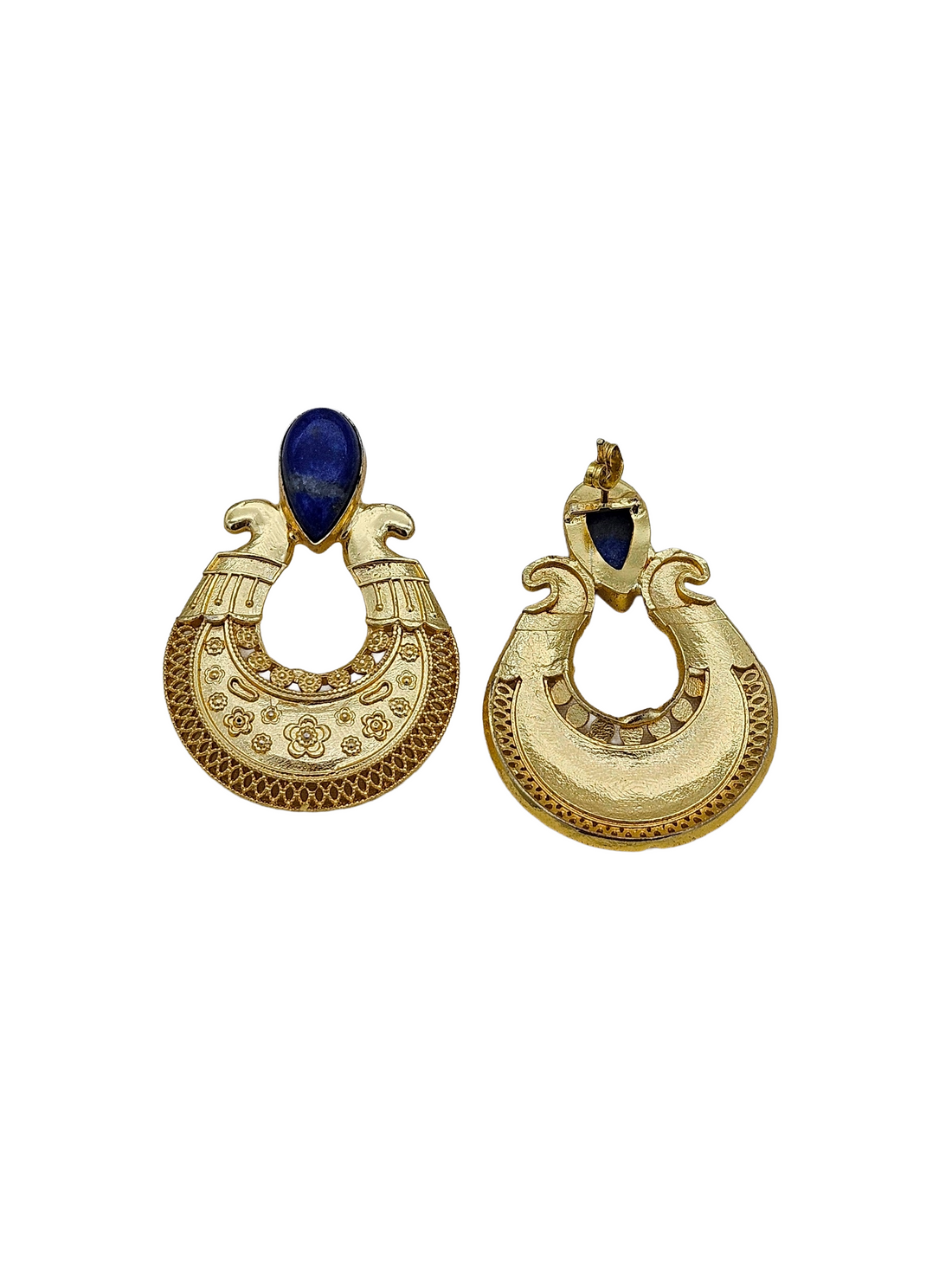 Awesome Gold plated Semi Precious Stone attractive designer Costume Statement Earrings