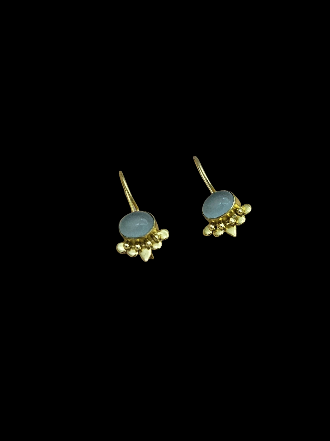 Charming Gold plated Chalcedony Stone light Weight daily use Statement Earrings