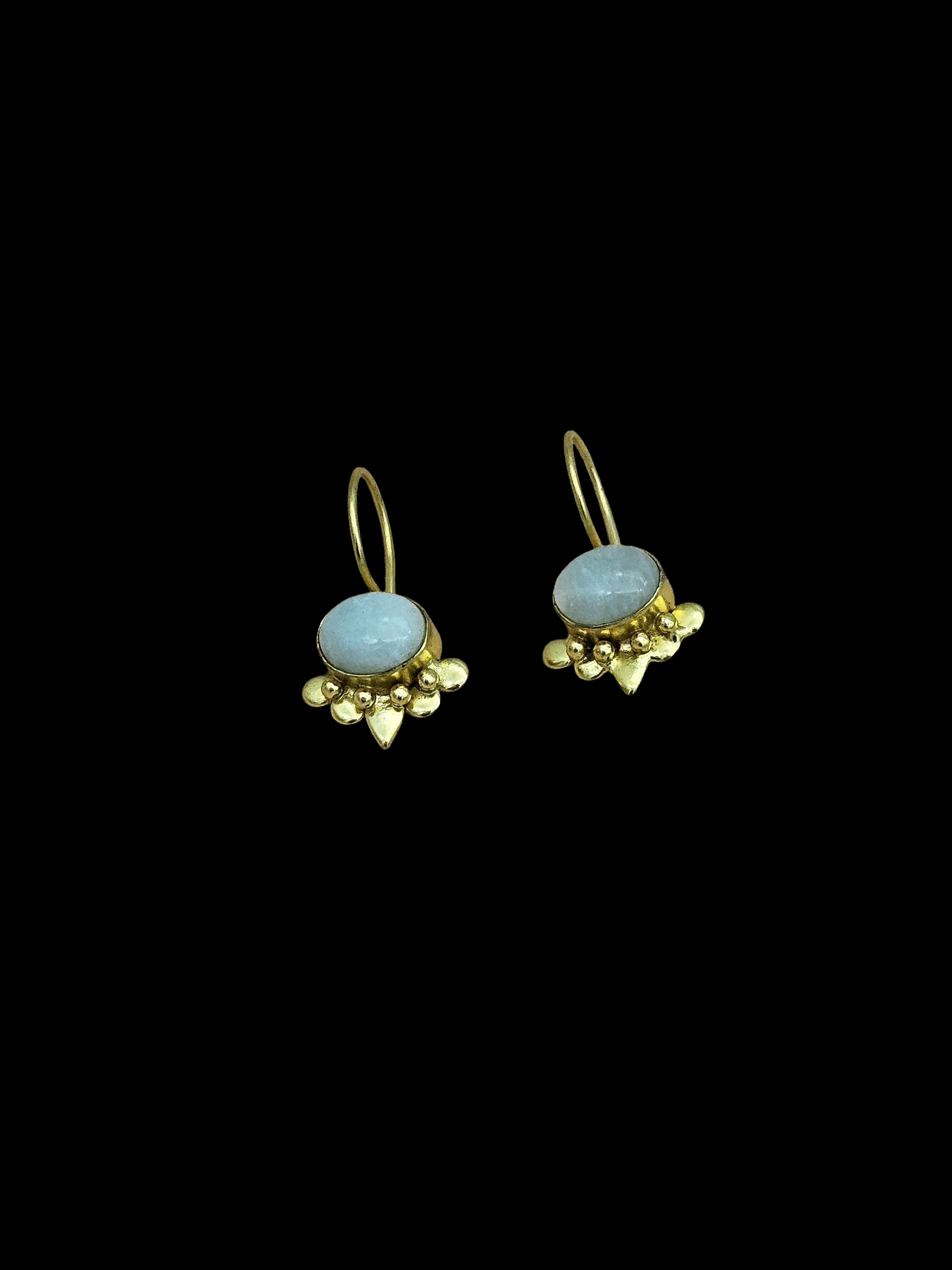 Charming Gold plated Amazonite Stone light Weight daily use Statement Earrings