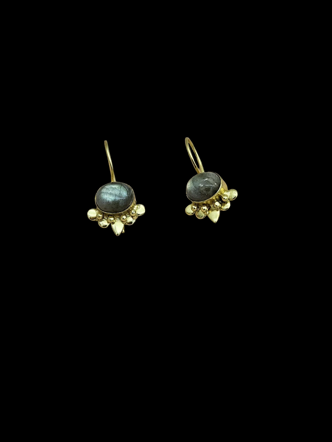 Charming Gold plated Labradorite Stone light Weight daily use Statement Earrings