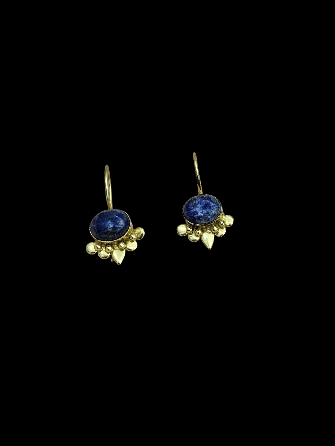 Charming Gold plated Lapis Lazuli Stone light Weight daily use Statement Earrings