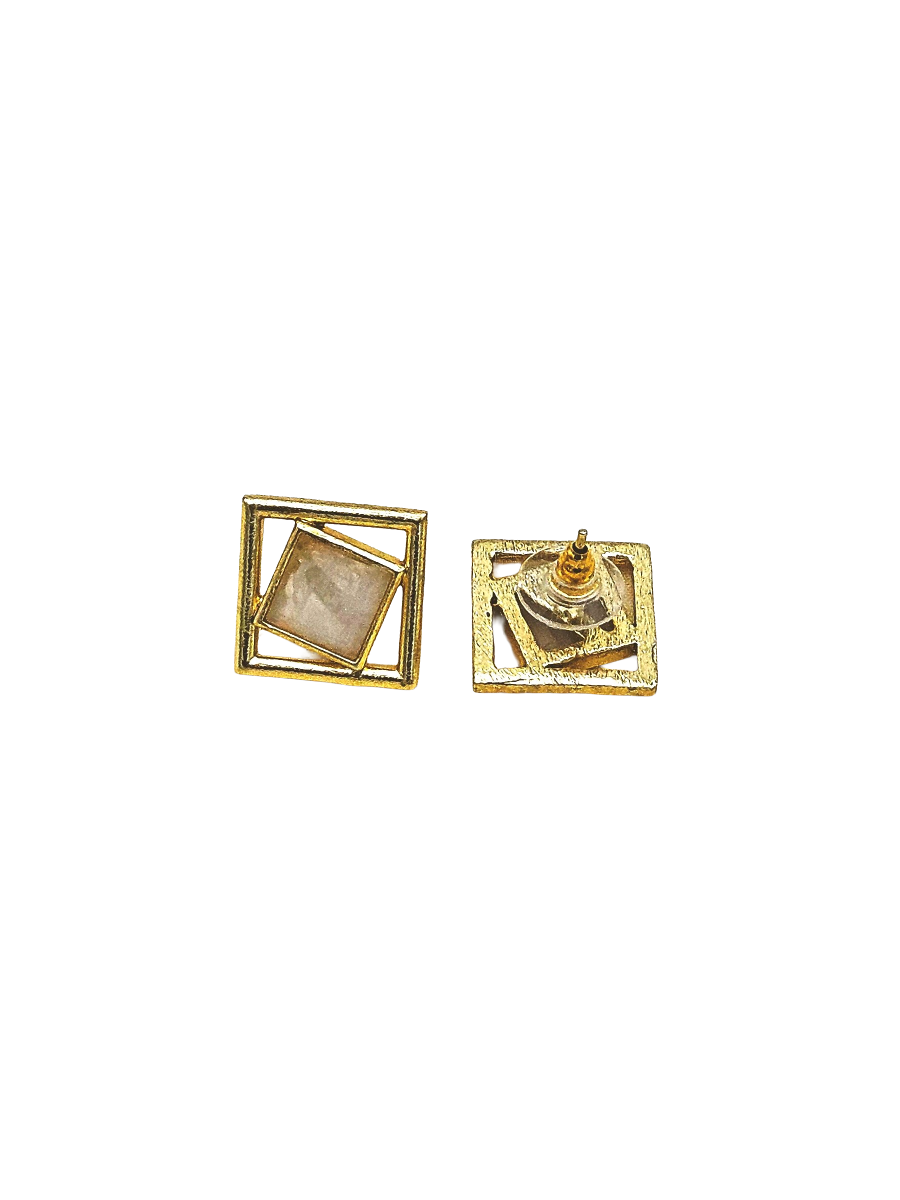 Fine Artistic Gold plated Semi Precious Stone Chips attractive designer Light Weight Earrings