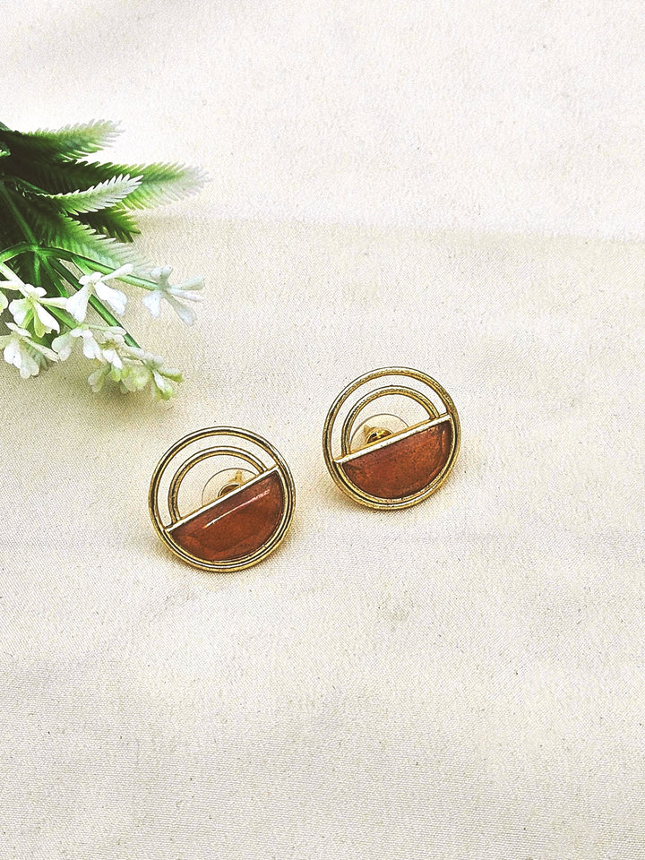 Fine Artistic Gold plated Semi Precious Stone Chips amazing designer Light Weight Earrings