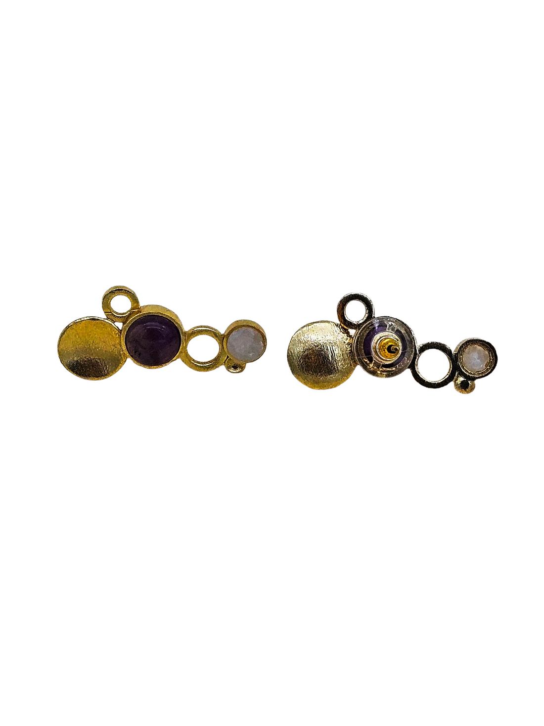 Stunning Gold plated  Semi Precious Stone  attractive designer Light Weight Stud Earrings
