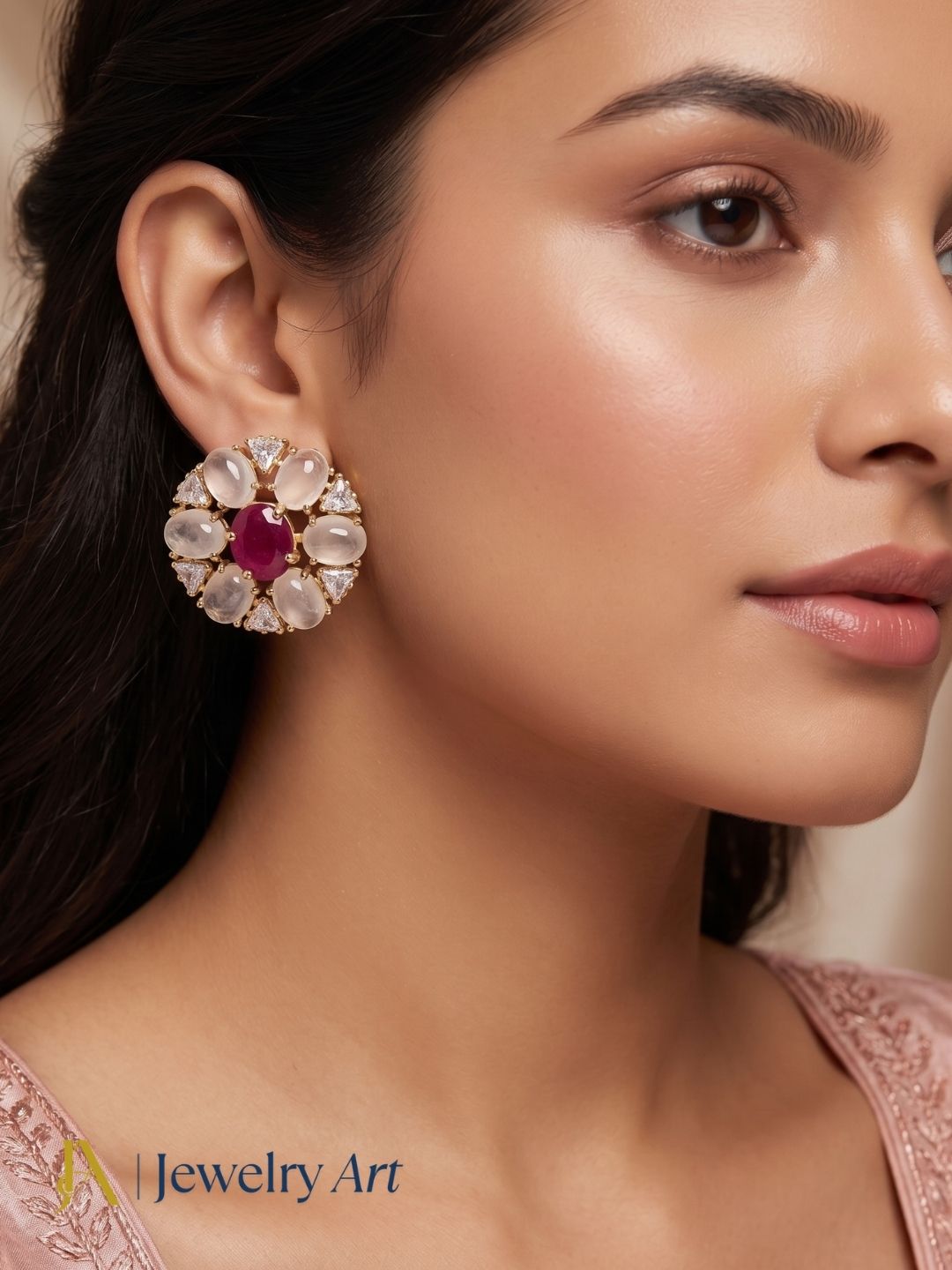 Exclusive designer floral earrings perfect as a gift for her
