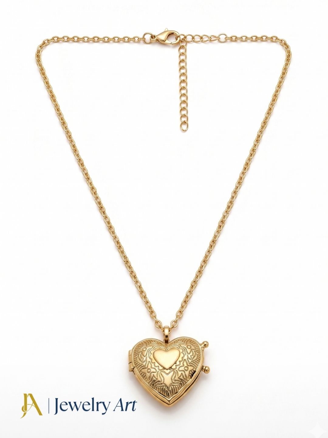 heart shape openable pendant gold plated designer adjustable necklace for women
