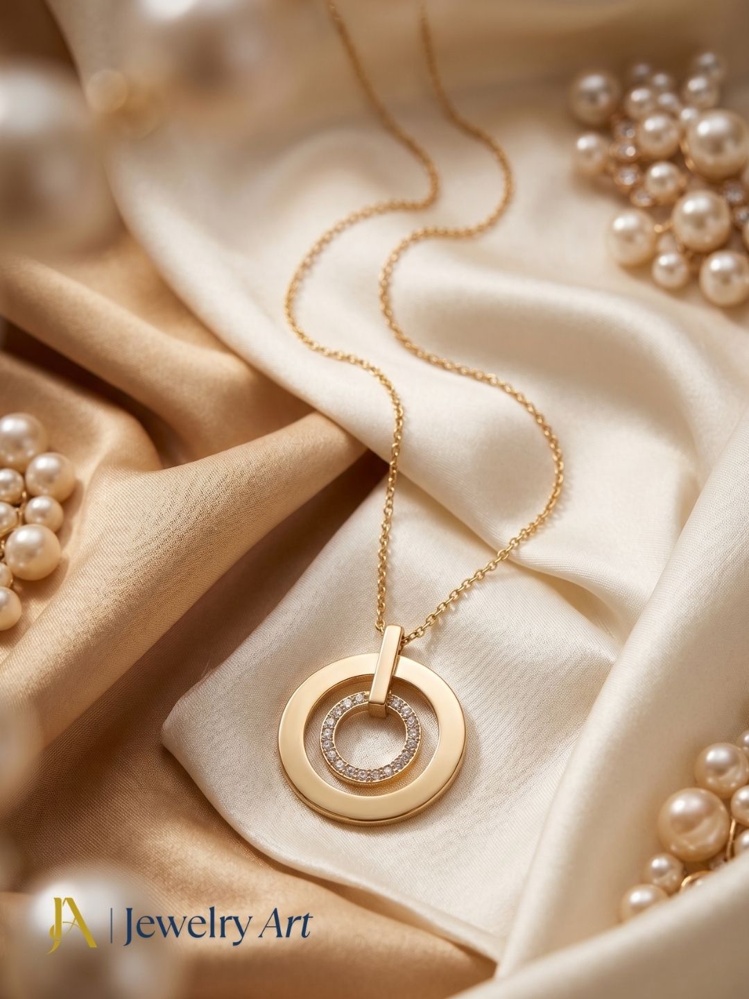 lightweight adjustable chain pendant geometric round gold plated jewelry
