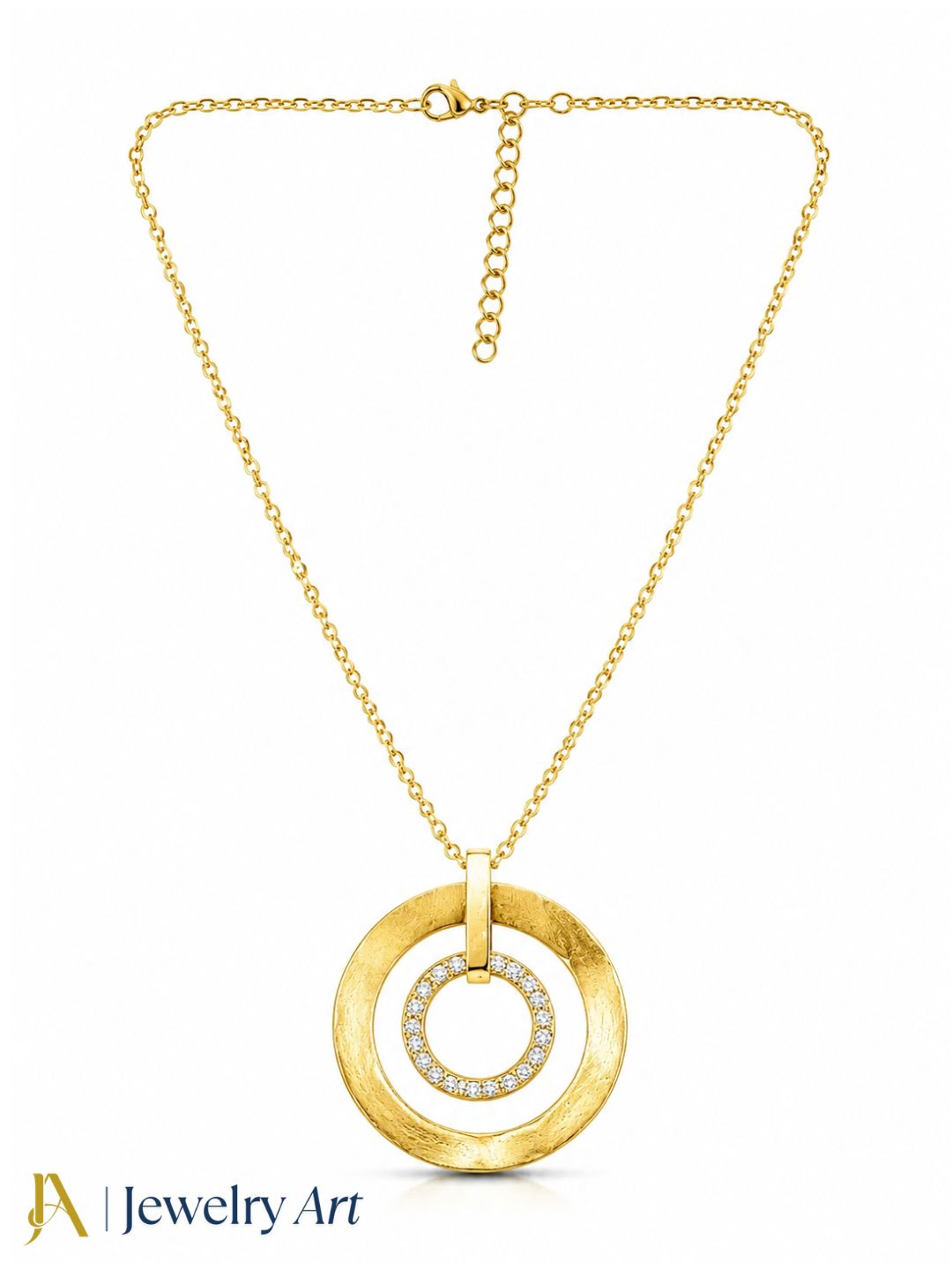 lightweight adjustable chain pendant geometric round gold plated jewelry

