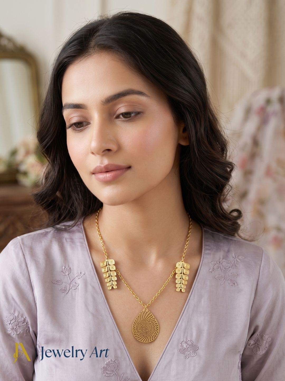 Awesome Handcrafted Gold plated Butter Fly Designer Light weight Chain Pendant Necklace