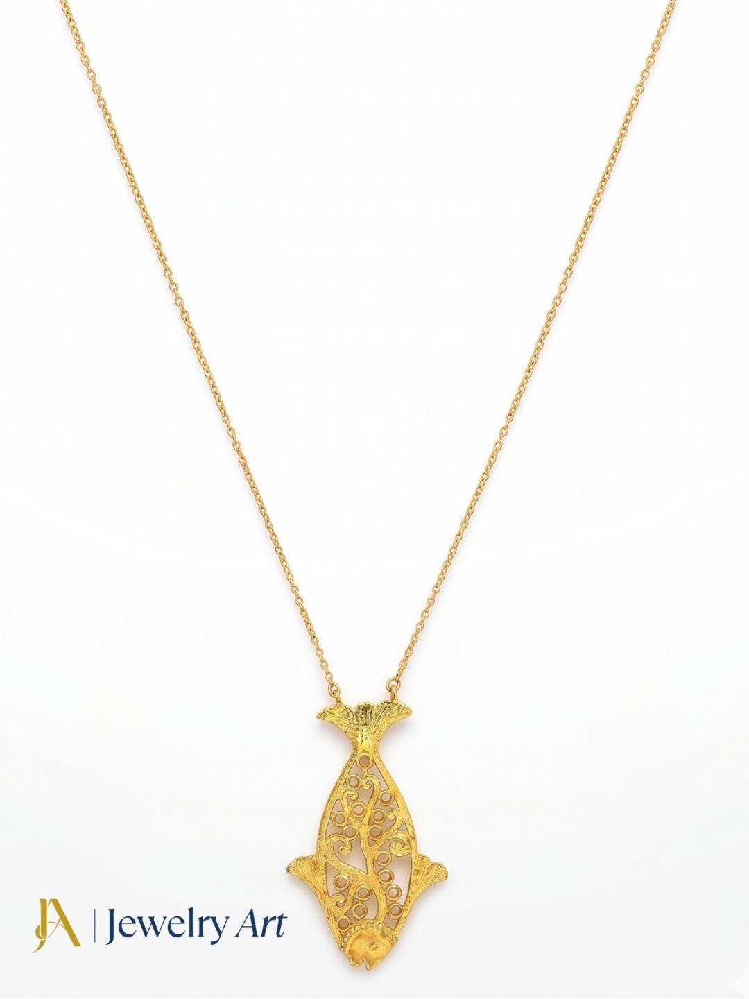 Awesome Handcrafted Gold plated Fish Designer Light weight Chain Pendant Necklace
