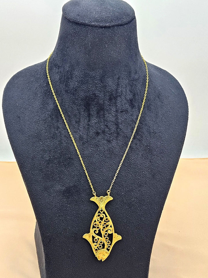 Awesome Handcrafted Gold plated Fish Designer Light weight Chain Pendant Necklace