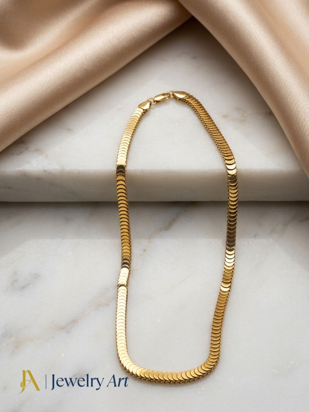 fine gold plated snake chain elegant unisex necklace everyday wear
