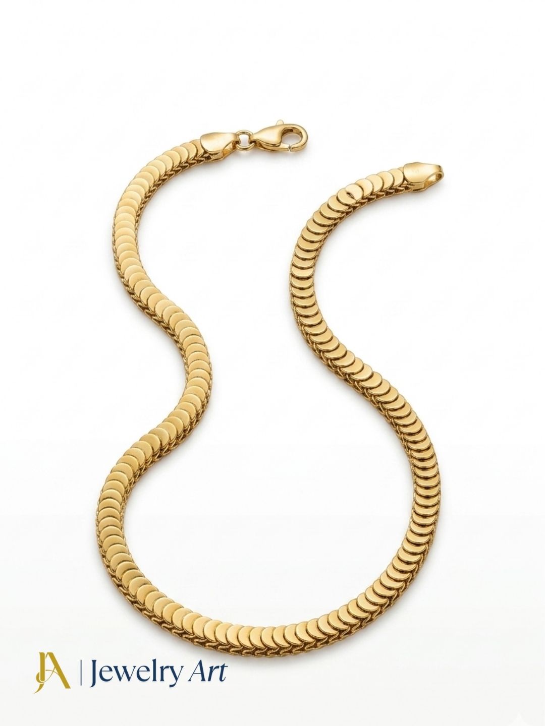 fine gold plated snake chain elegant unisex necklace everyday wear
