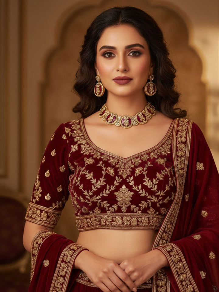 Awesome Antique Gold Plated Charming Designer Party Wear Choker Necklace-Earring Set for women