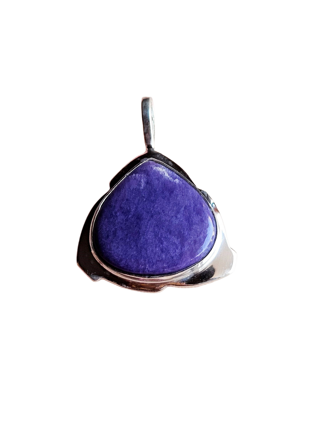 Stylish Charoite Gemstone Pendant for Men – Silver Plated GS Handmade Designer Pendant