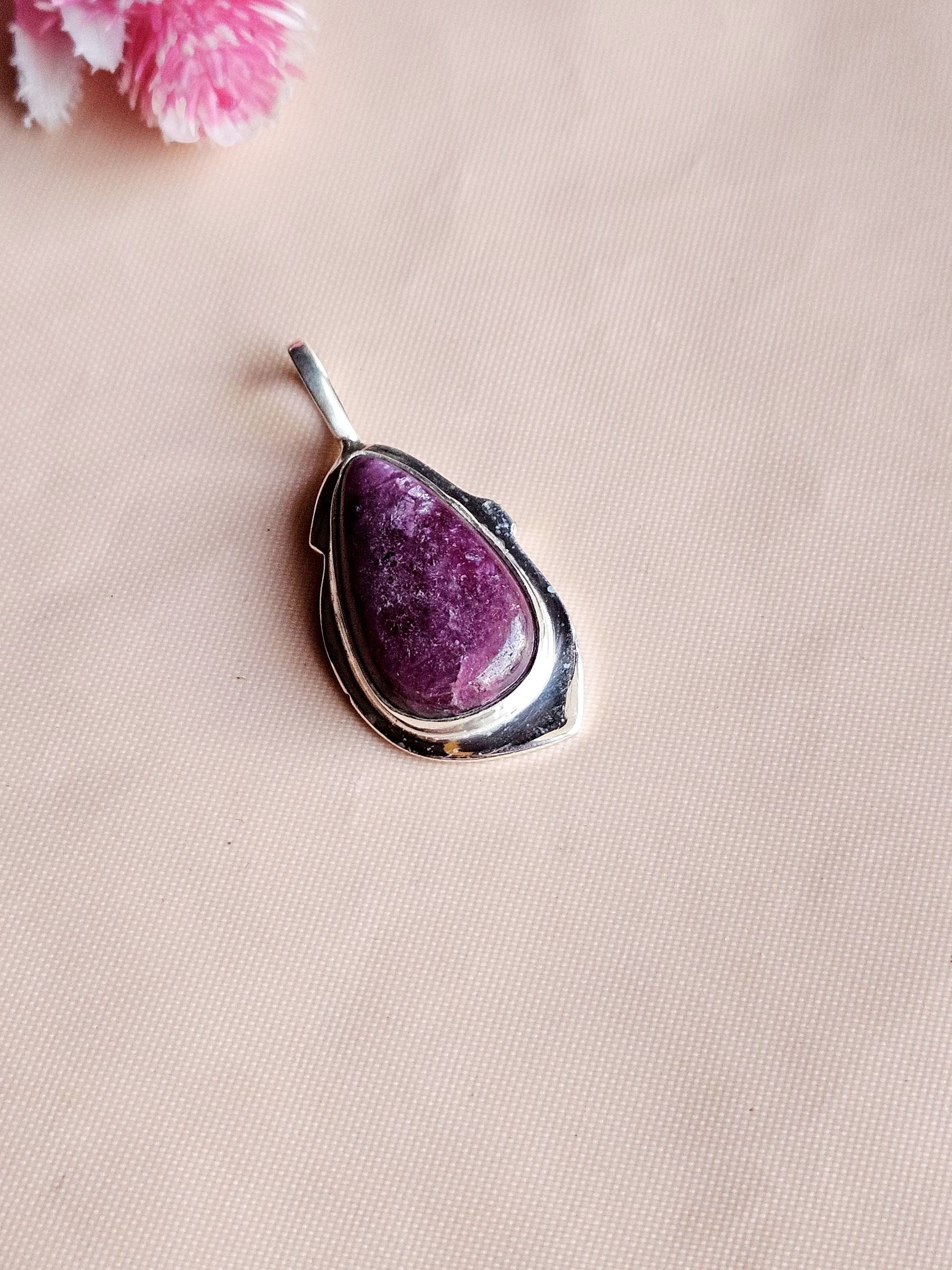 Natural Jasper Gemstone Pendant for Men – Silver Plated GS Handmade Designer Pendant