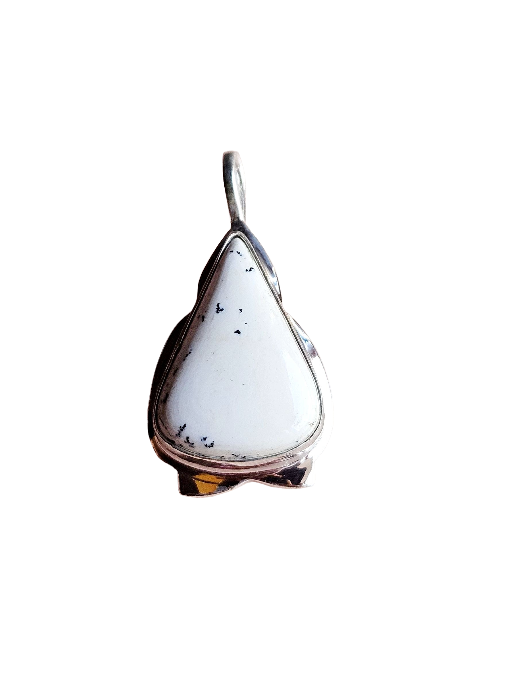 Stylish Dendrite Agate Gemstone Pendant for Men – Silver Plated GS Handmade Designer Pendant