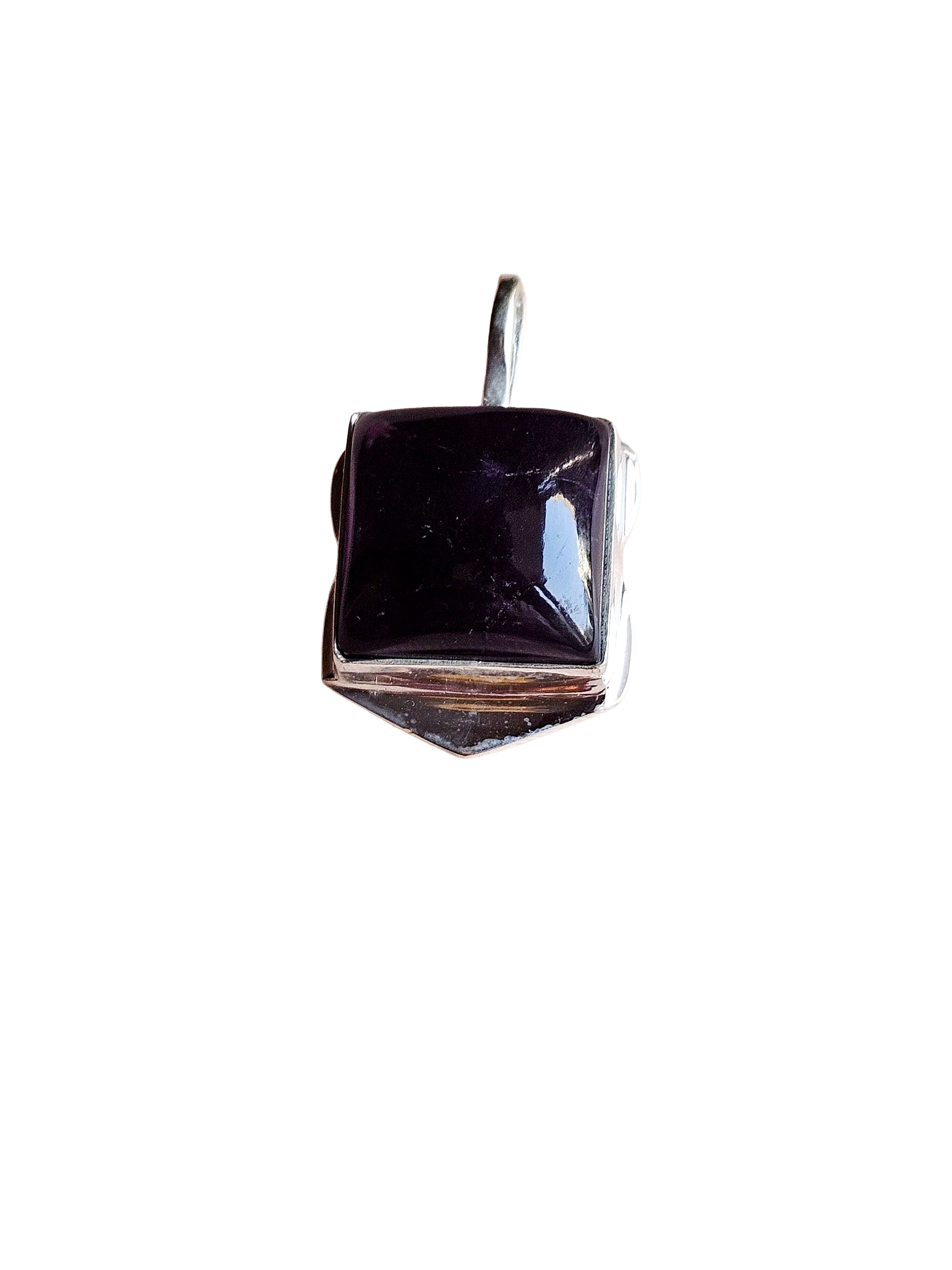 Stylish Amethyst Gemstone Pendant for Men – Silver Plated GS Handmade Designer Pendant