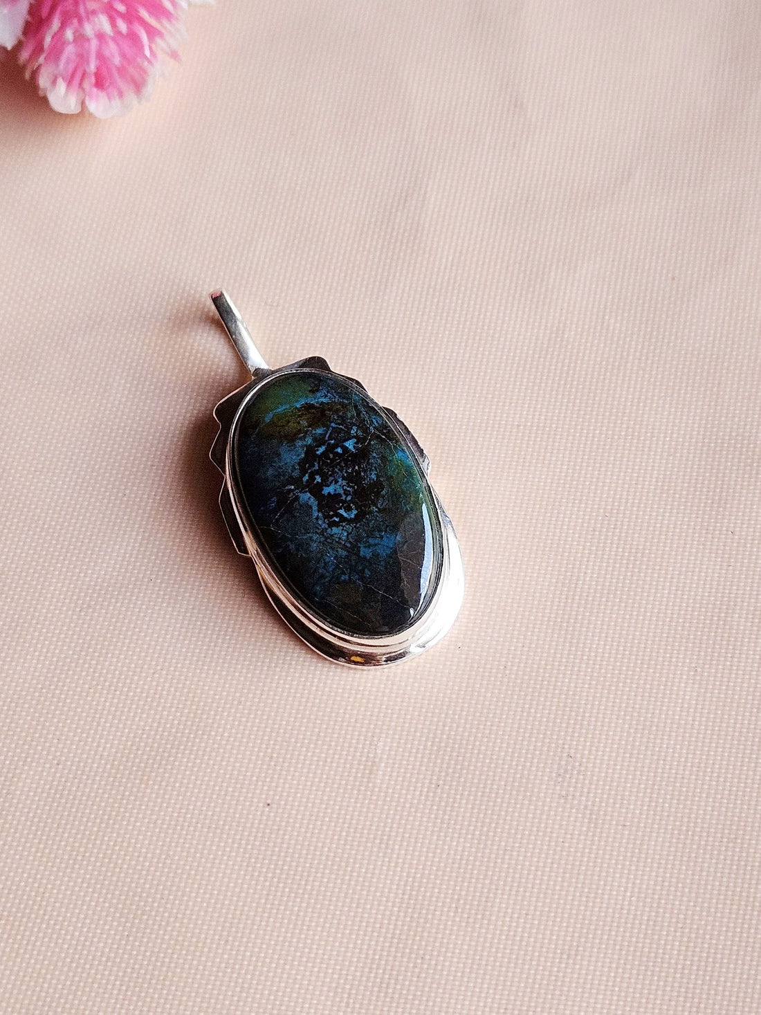 Stylish Pietersite Gemstone Pendant for Men – Silver Plated GS Handmade Designer Pendant