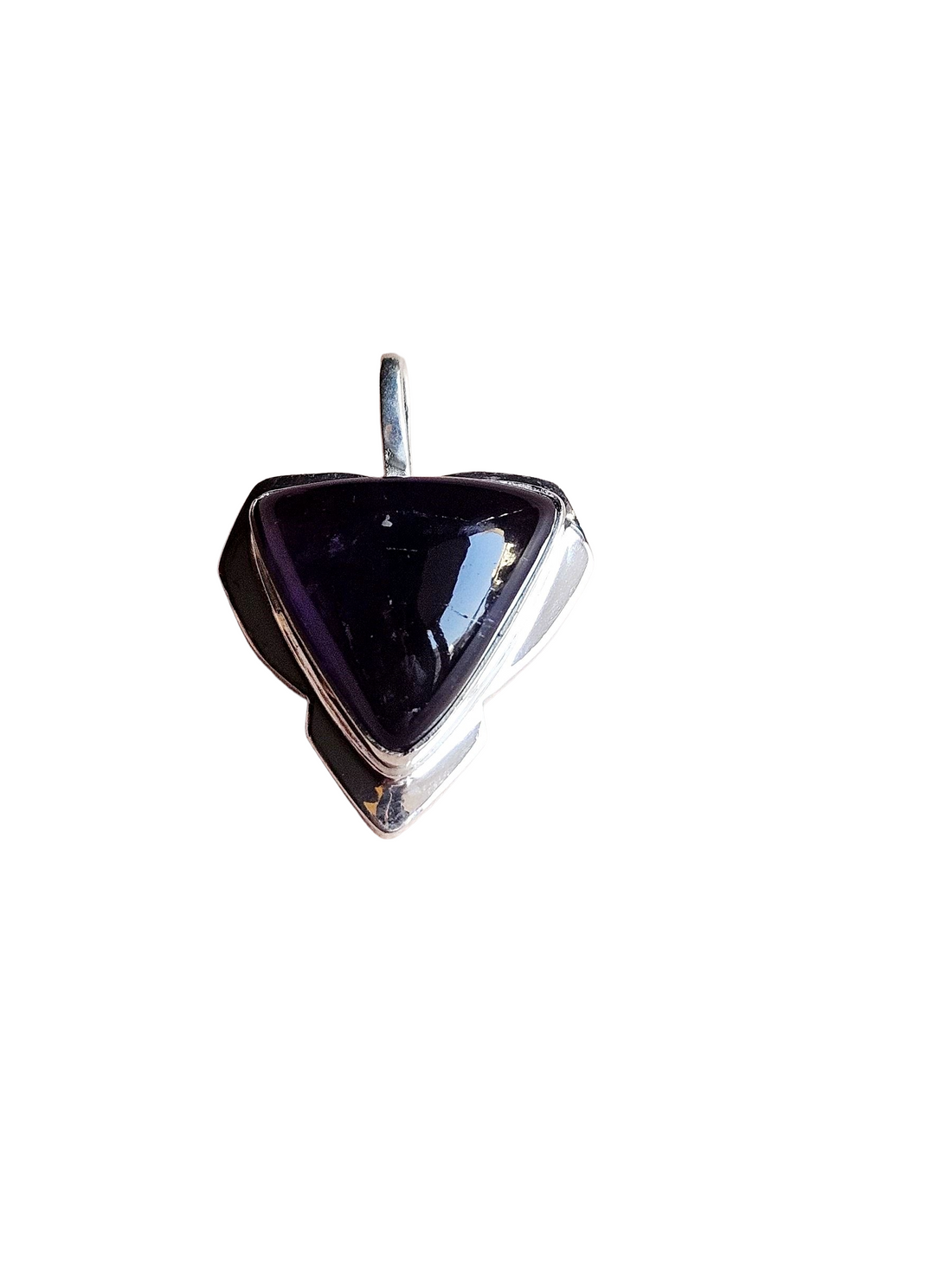 Natural Amethyst Gemstone Pendant for Men – Silver Plated GS Handmade Designer Pendant