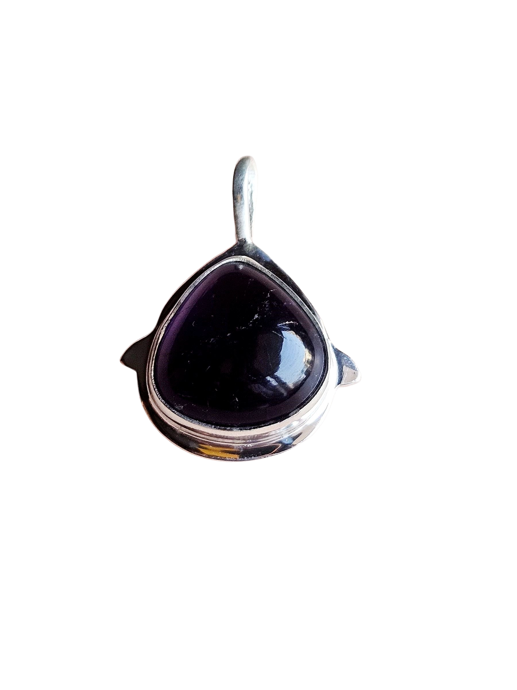 Stylish Amethyst Gemstone Pendant for Men – Silver Plated GS Handmade Designer Pendant