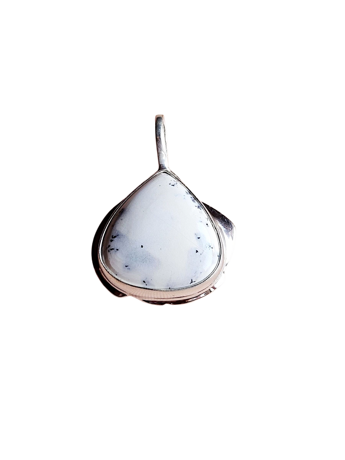 Stylish Dendrite Agate Gemstone Pendant for Men – Silver Plated GS Handmade Designer Pendant