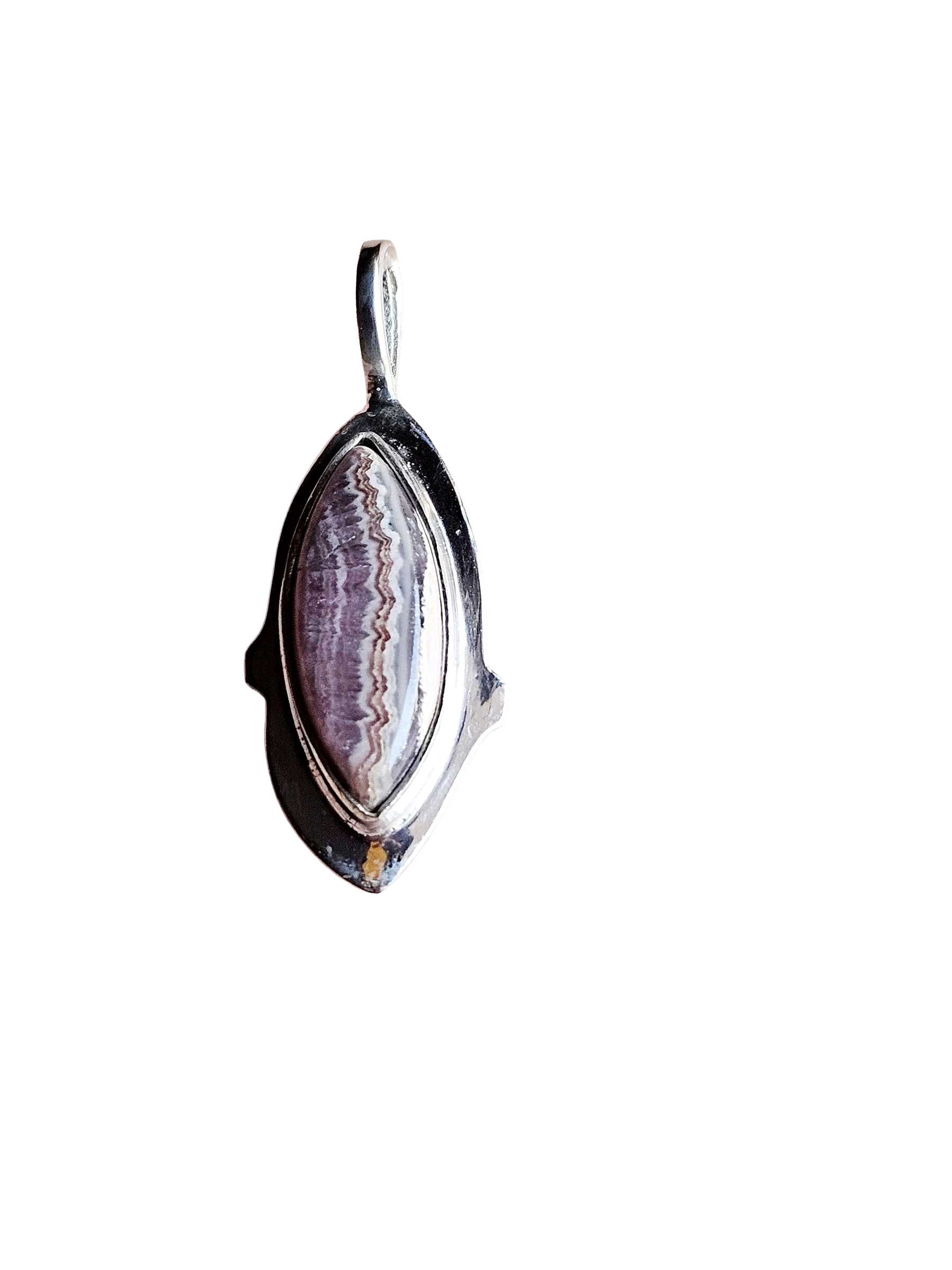 Stylish Picture Jasper Gemstone Pendant for Men – Silver Plated GS Handmade Designer Pendant