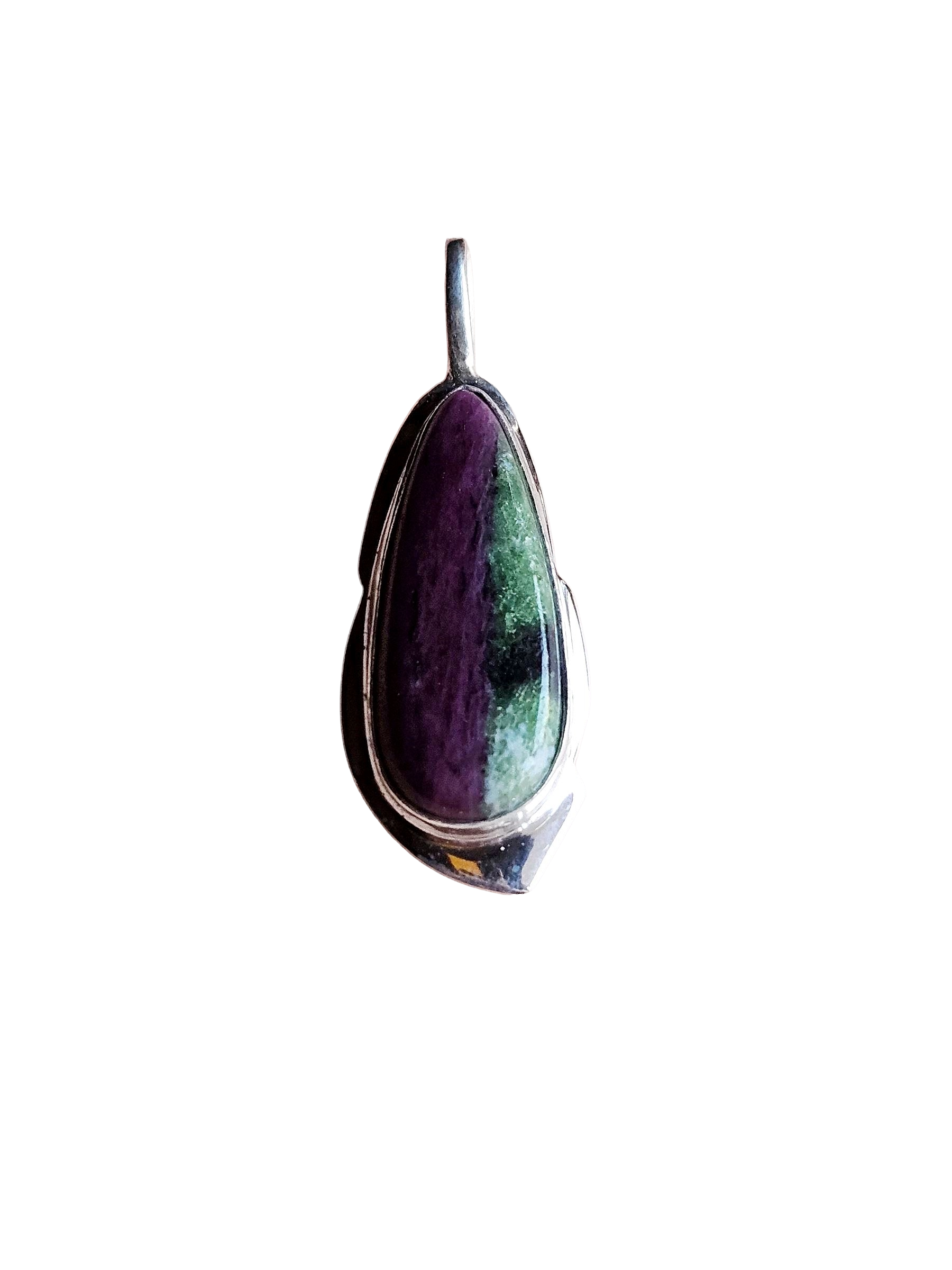 Stylish Ruby Zoisite Gemstone Pendant for Men – Silver Plated GS Handmade Designer Pendant