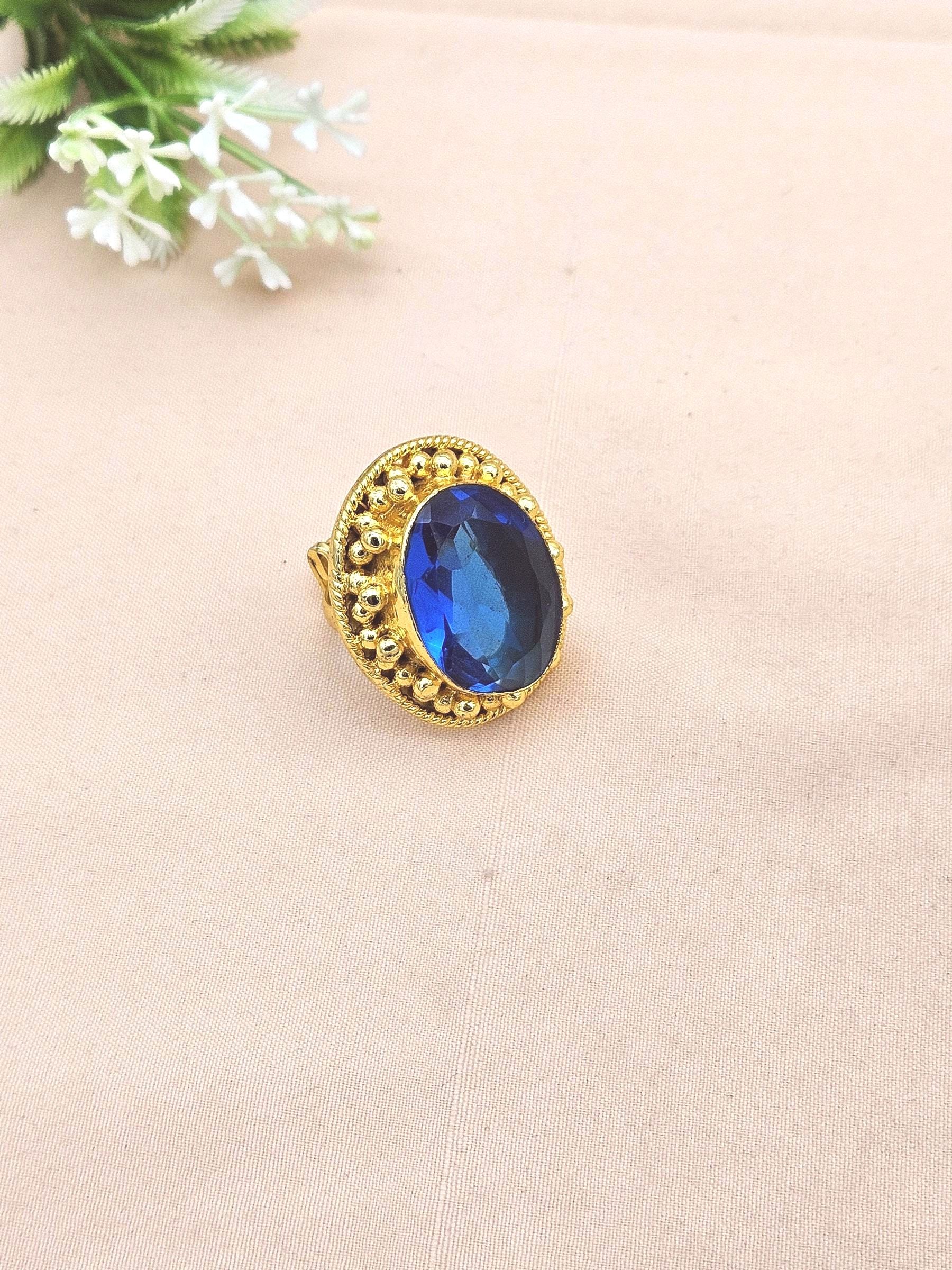 Elegant Gold plated Hydro BT Ring for Women - Handmade Designer Statement Ring