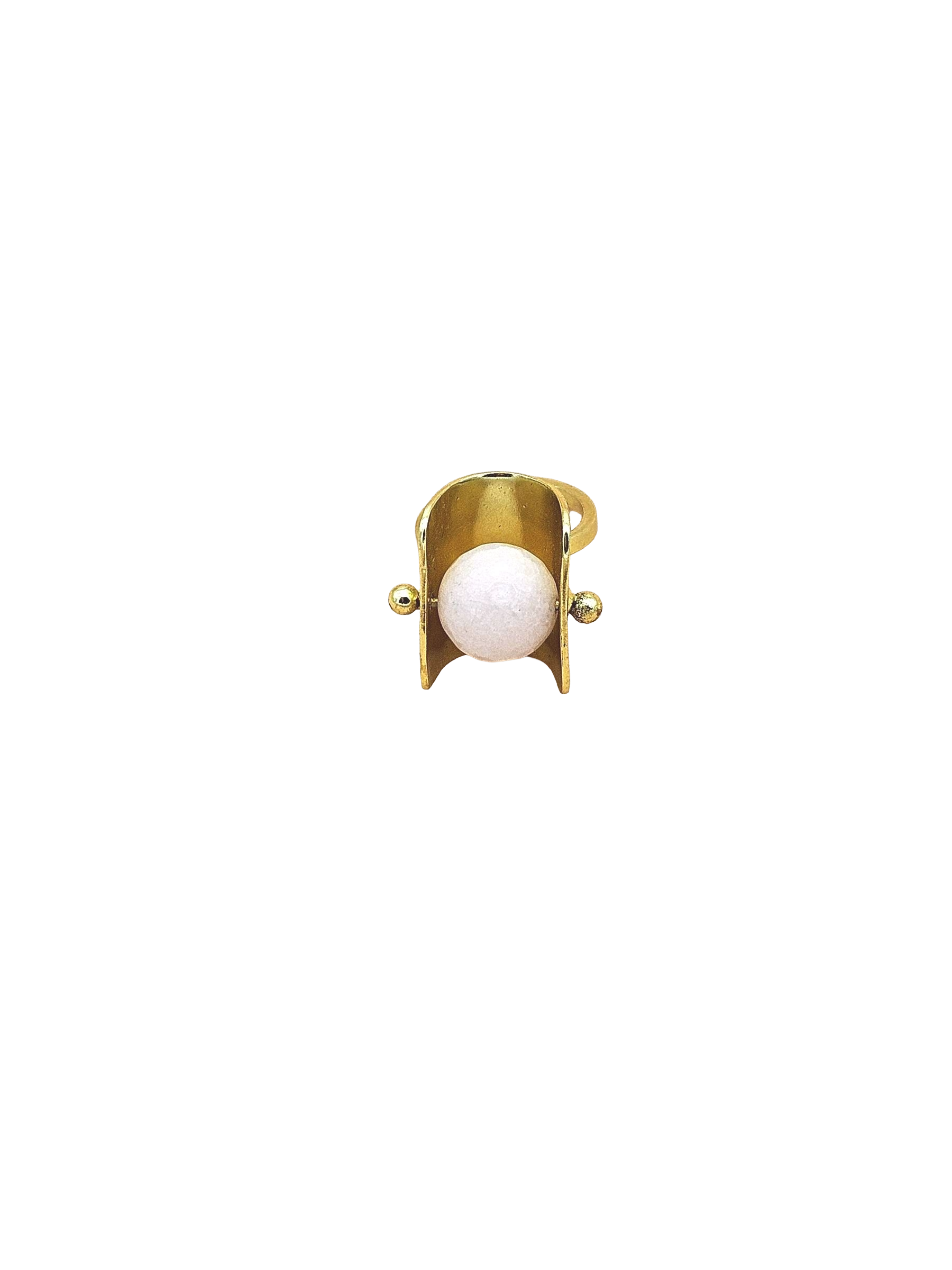 Awesome Gold plated Pink Agate Ring - Stylish Handcrafted statement Ring for Women