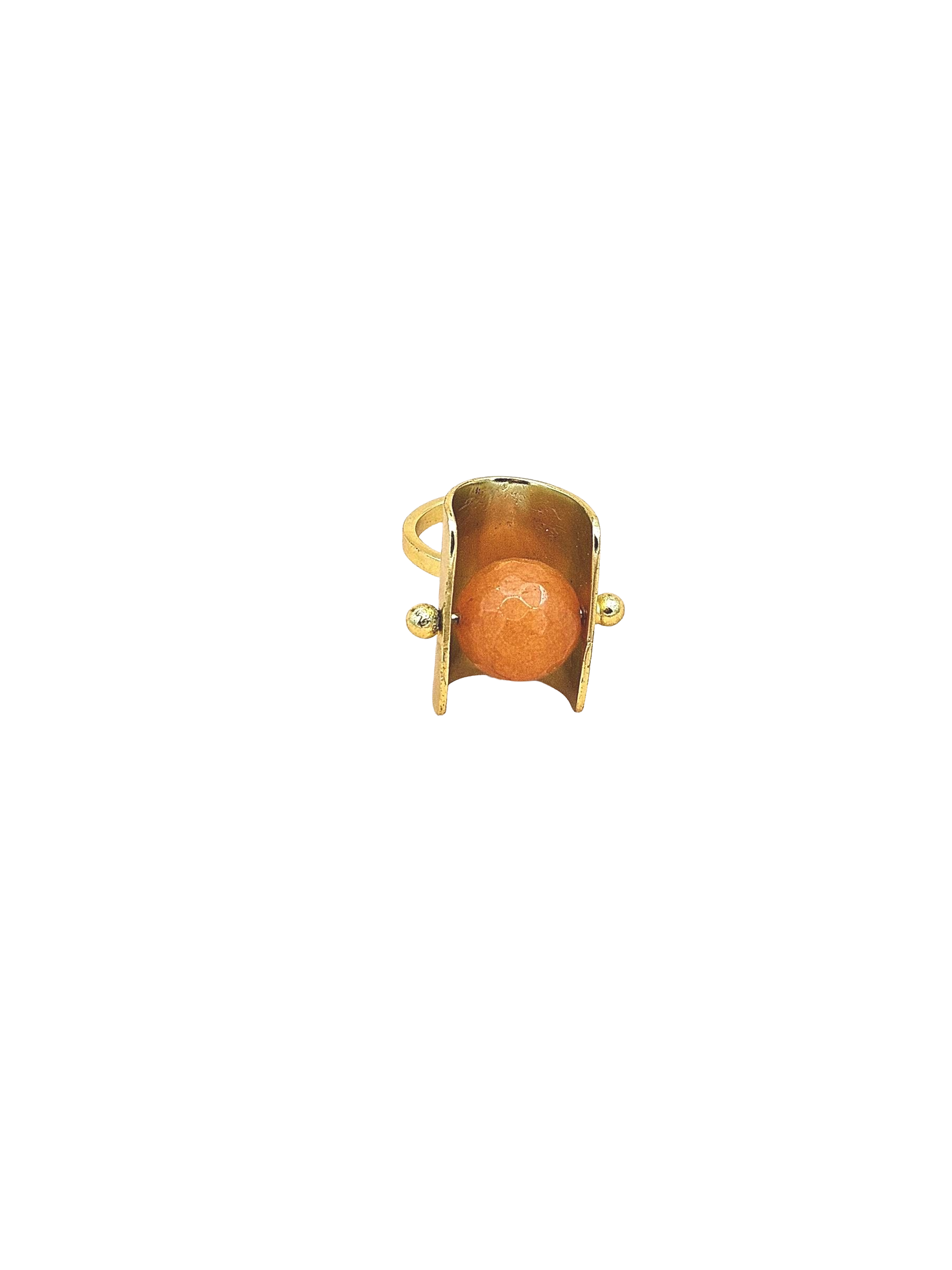 Awesome Gold plated Carnelian Ring - Stylish Handcrafted statement Ring for Women