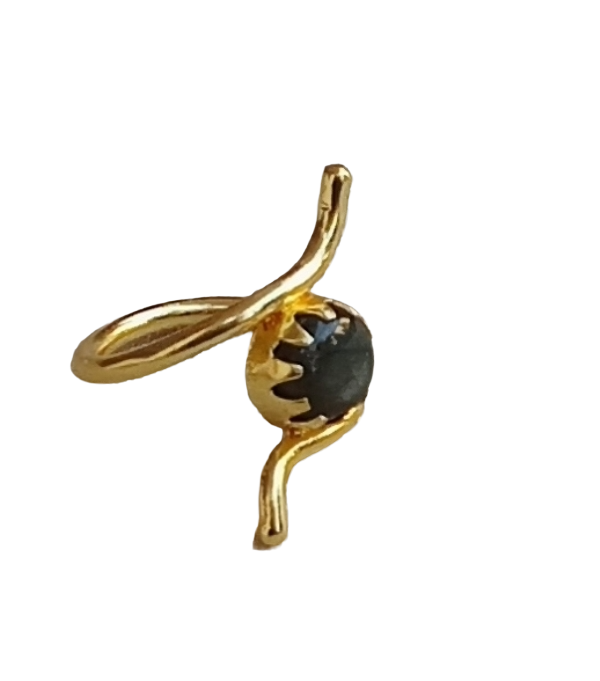 Handcrafted Gold Plated Labradorite Stone Ring for Women – Curve Designer Jewelry